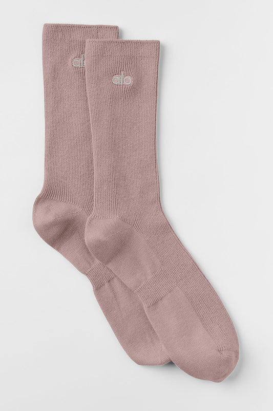 Unisex Half-Crew Understated Sock - Taupe